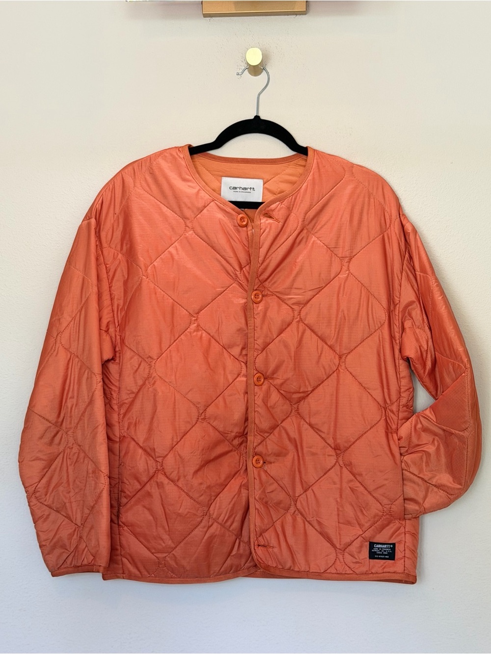 Carhartt Quilted Lightweight Puffer Jacket in Orange